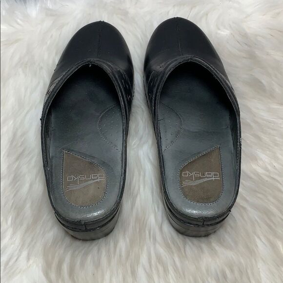 Dansko Black Leather Clogs Banded Size 41/11 - Picture 3 of 7
